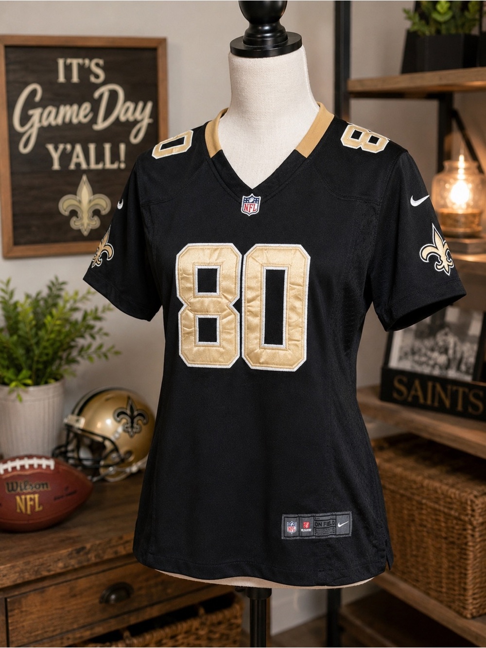 Nike NFL On Field New Orleans Saints Jimmy Graham #80 Women's Jersey Size M